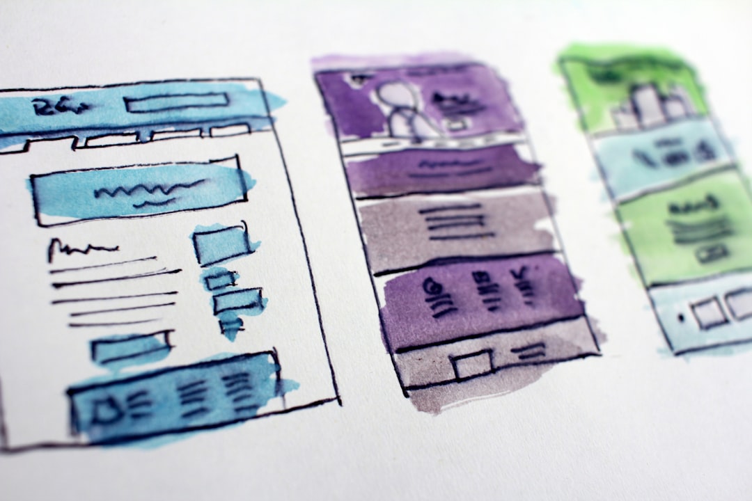 UX designer creating website wireframes and prototypes