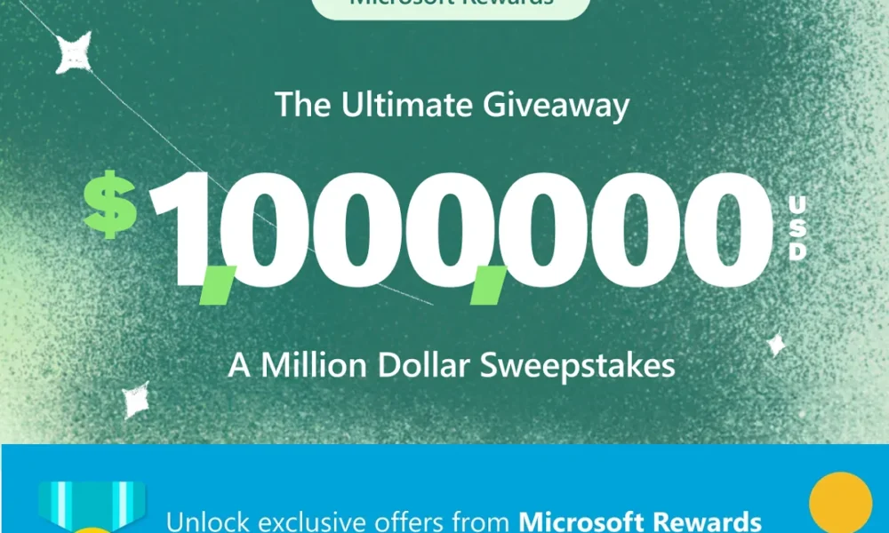 Win 1,000,000 with Microsoft Rewards Giveaway Sweepstakes —Don’t Miss Out!