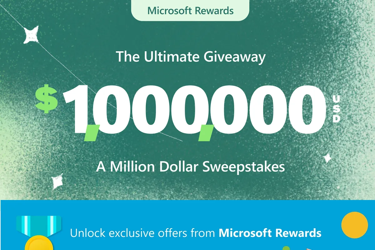 Microsoft Rewards Login Win $1,000,000 with Microsoft Rewards Giveaway Sweepstakes —Don’t Miss Out!