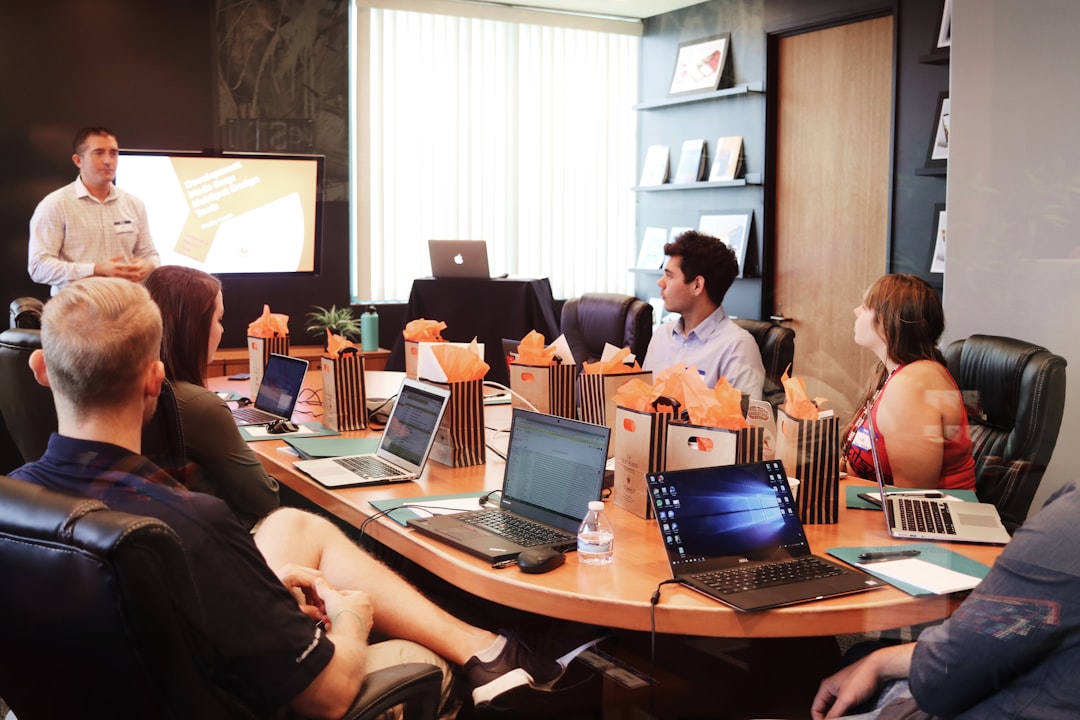 IT project manager leading a team meeting